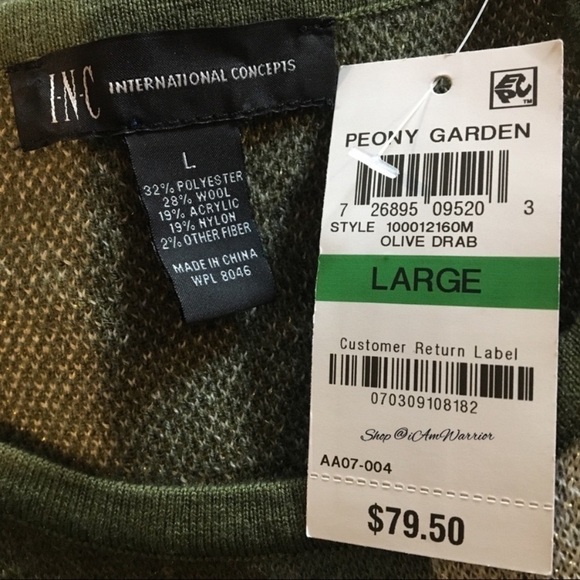 International Concepts NWT camo metallic crewneck sweater *shop@iamwarrior - Picture 9 of 11